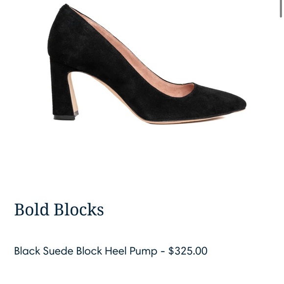 Ally Black Suede Block Heel Pumps **FREE SHIPPING** - Picture 8 of 13